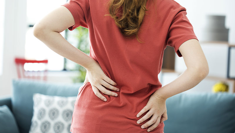 Woman with lower back pain